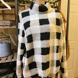 Plaid Sweater Turtleneck